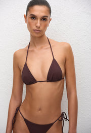 String Triangle Top - Aubergine Crinkle - Matteau